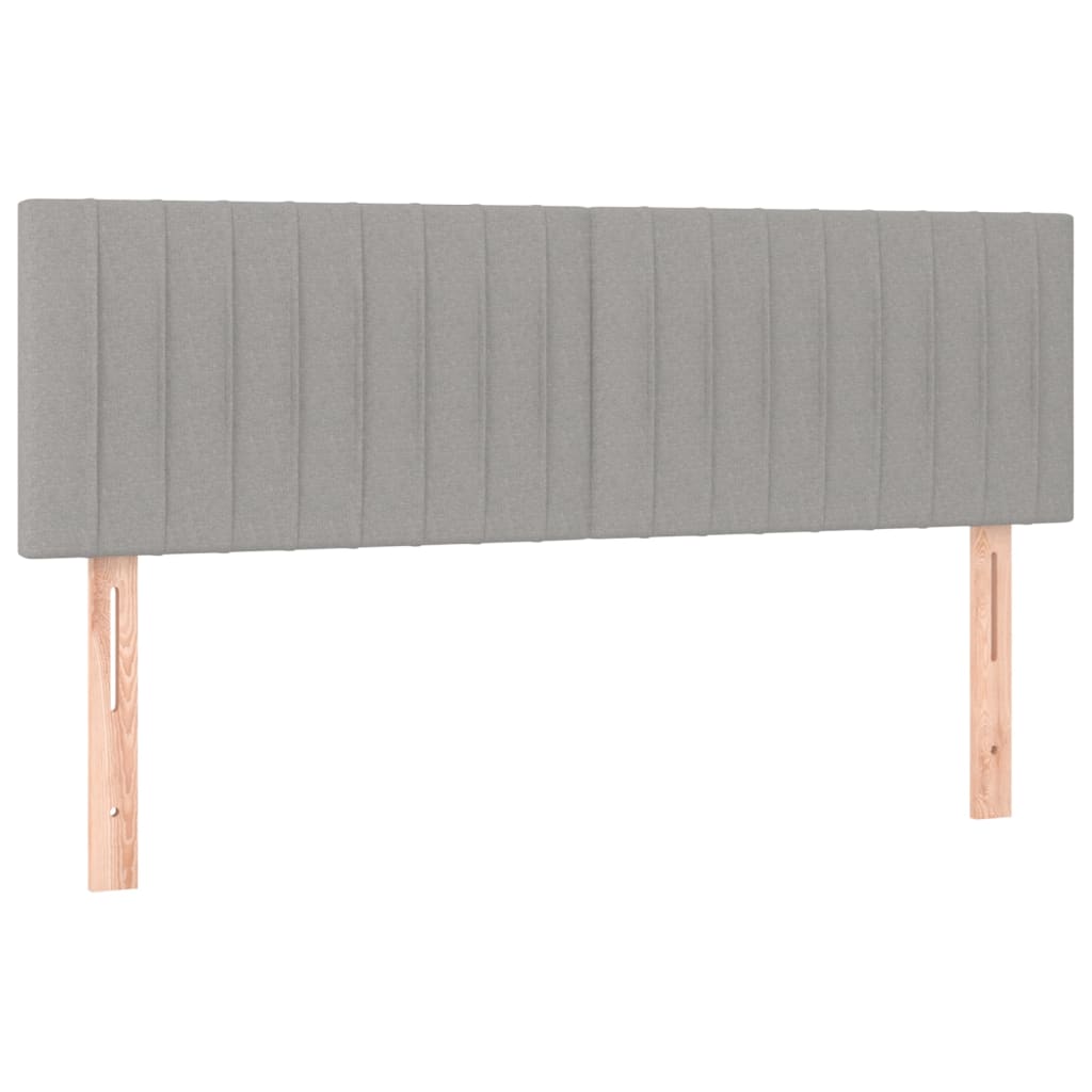 Sommier à lattes de lit et matelas et LED Gris clair 140x190 cm - XIOS