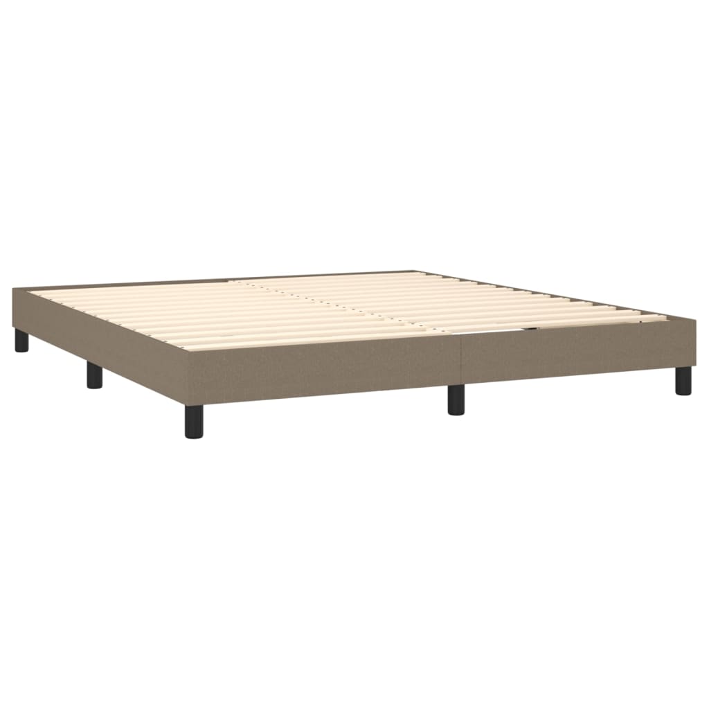 Sommier à lattes de lit avec matelas LED Taupe 160x200 cm Tissu - XIOS