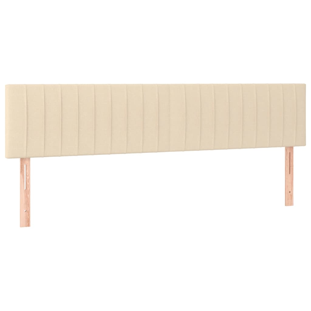 Sommier à lattes de lit avec matelas LED Crème 180x200 cm Tissu - XIOS