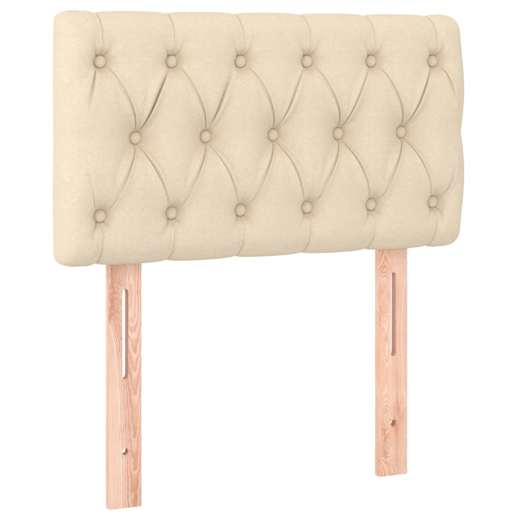 Sommier à lattes de lit avec matelas LED Crème 80x200 cm Tissu
