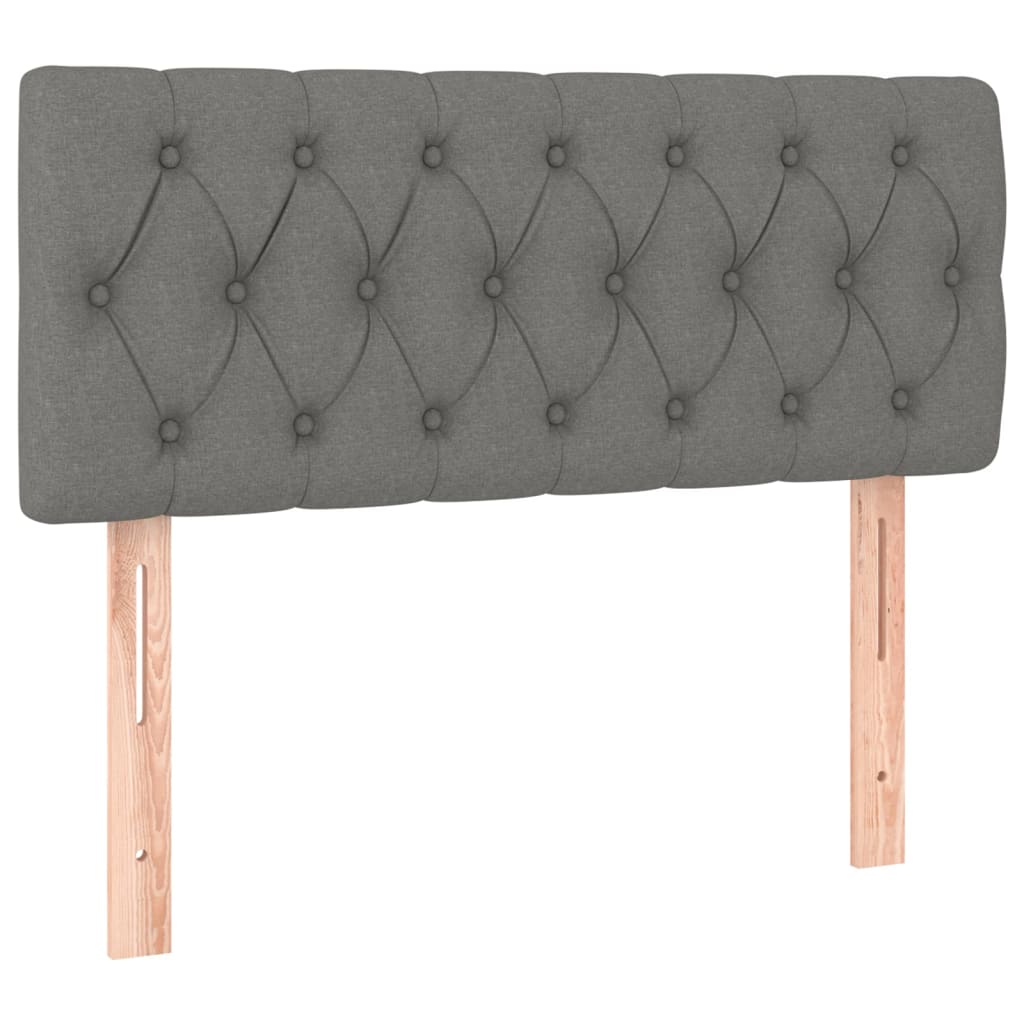 Sommier à lattes de lit avec matelas et LED Gris foncé 90x200cm - XIOS