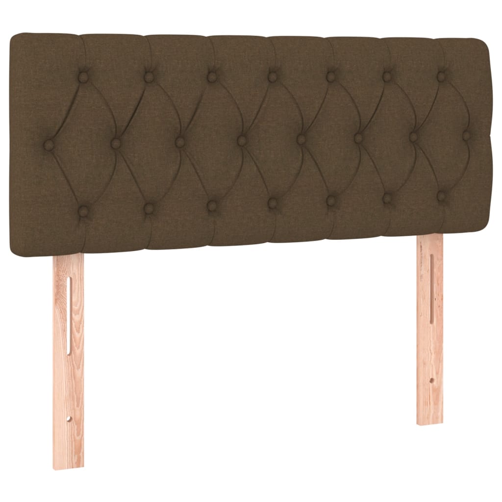 Sommier à lattes de lit et matelas et LED Marron foncé 90x200cm - XIOS