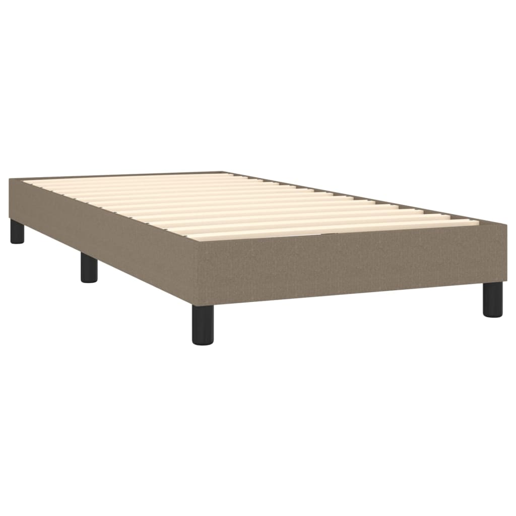 Sommier à lattes de lit avec matelas LED Taupe 90x200 cm Tissu - XIOS