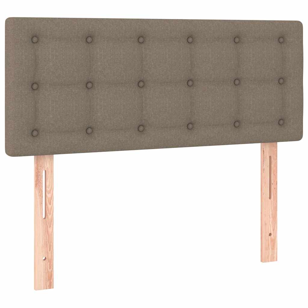 Sommier à lattes de lit avec matelas LED Taupe 80x200 cm Tissu