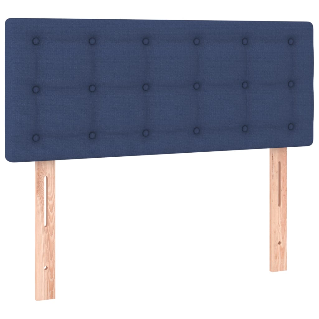 Sommier à lattes de lit avec matelas et LED Bleu 90x190cm Tissu - XIOS