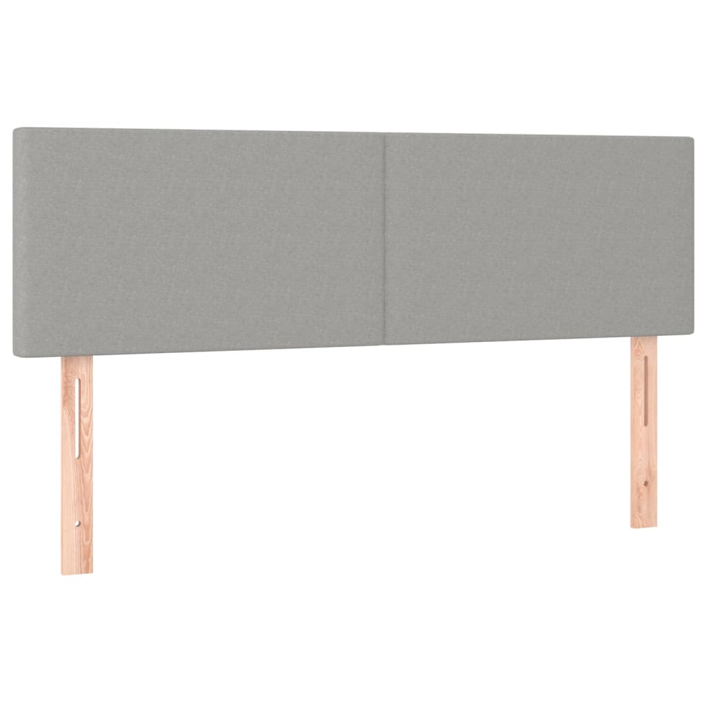 Sommier à lattes de lit et matelas et LED Gris clair 140x200 cm - XIOS
