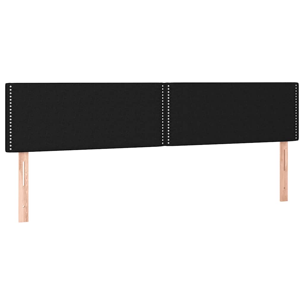Sommier à lattes de lit avec matelas LED Noir 180x200 cm Tissu - XIOS