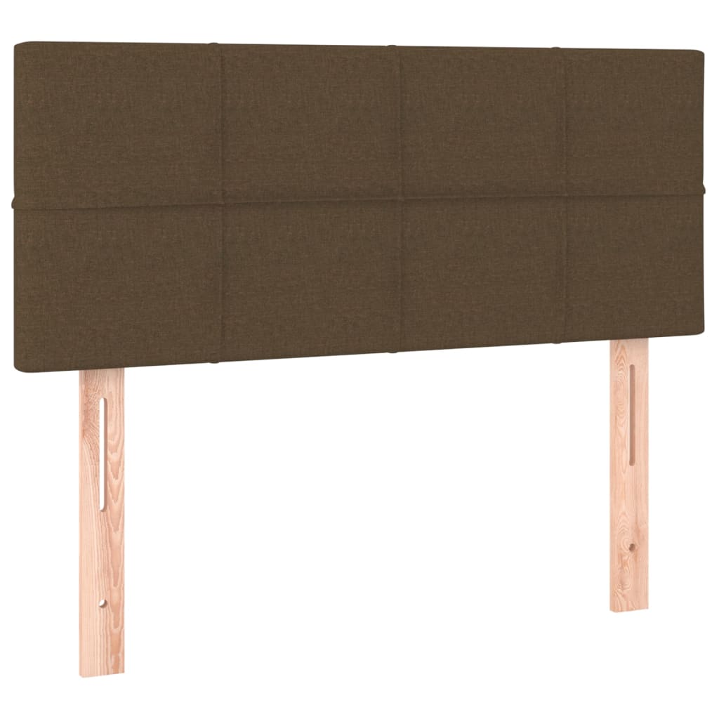 Sommier à lattes de lit matelas et LED Marron foncé 100x200cm - XIOS