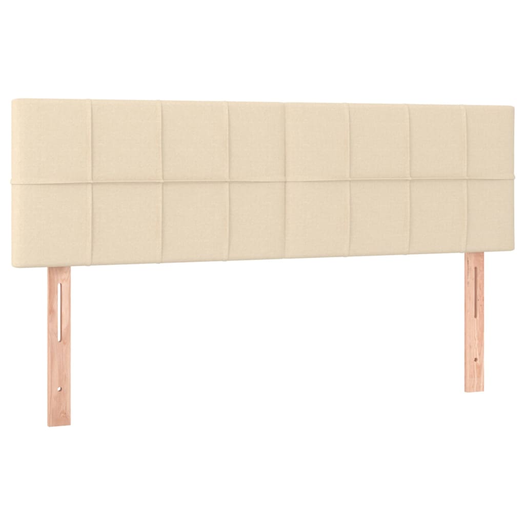 Sommier à lattes de lit avec matelas LED Crème 140x190 cm Tissu - XIOS