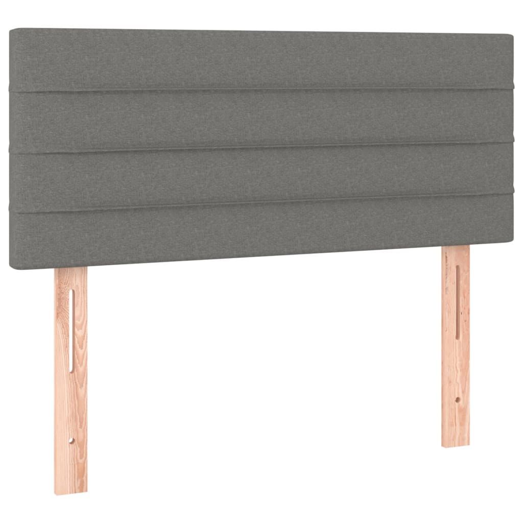 Sommier à lattes de lit avec matelas et LED Gris foncé 90x200cm - XIOS
