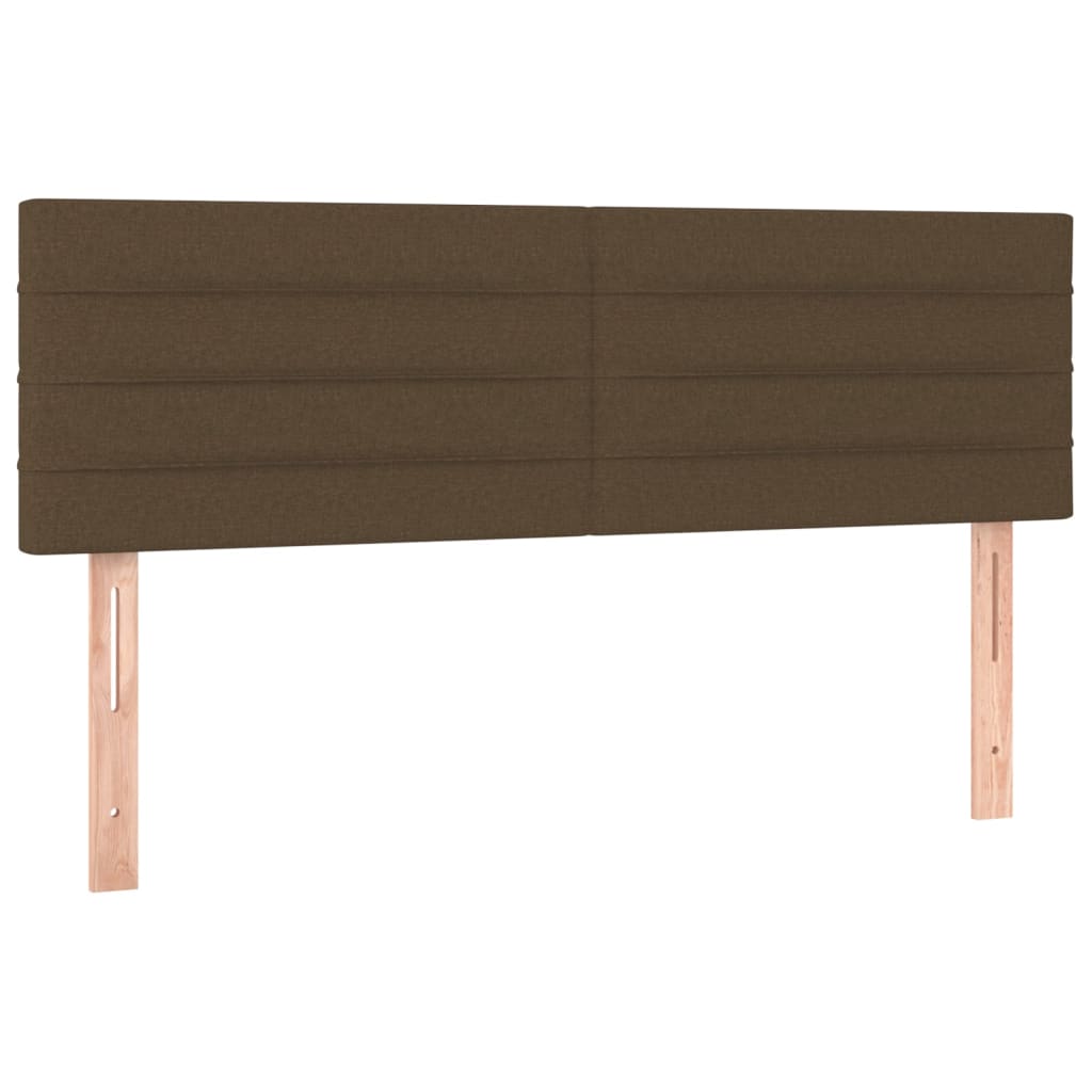 Sommier à lattes de lit matelas et LED Marron foncé 140x200 cm - XIOS