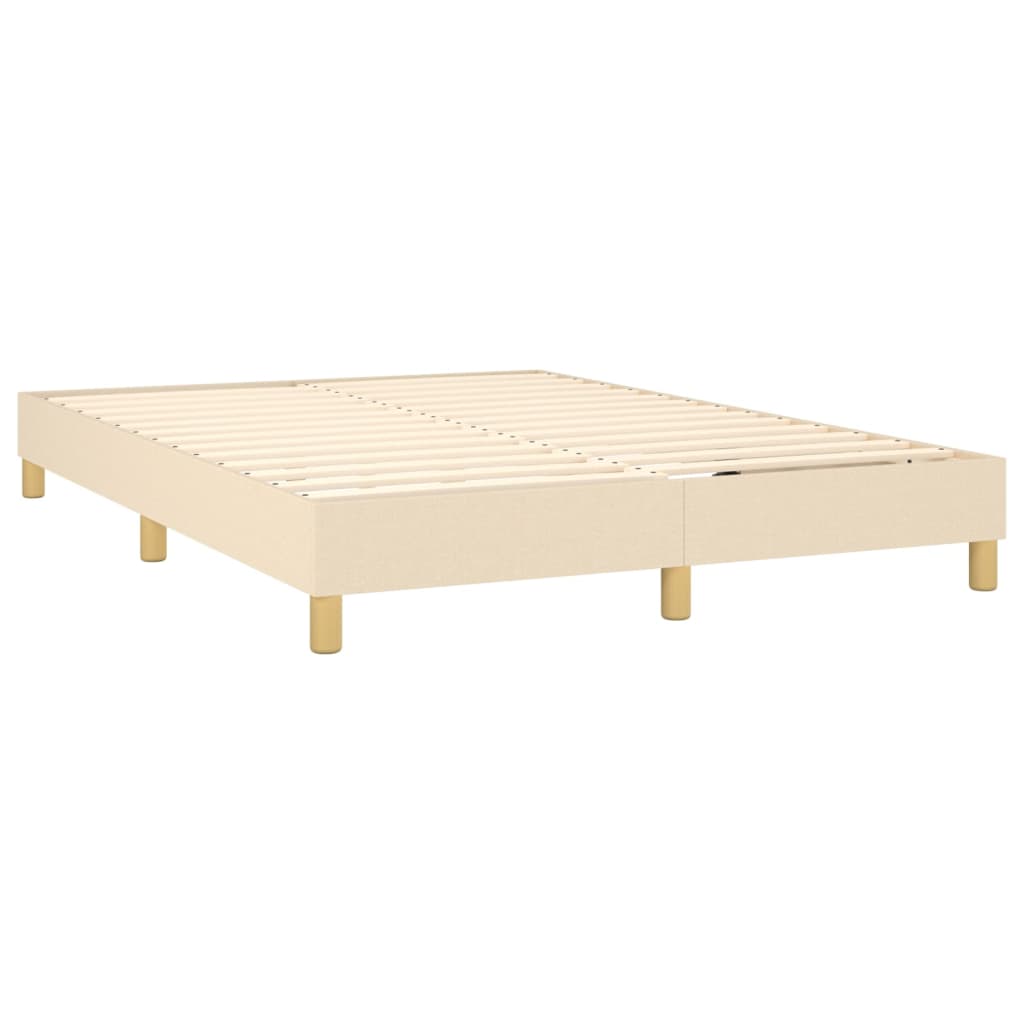 Sommier à lattes de lit avec matelas LED Crème 140x200 cm Tissu - XIOS