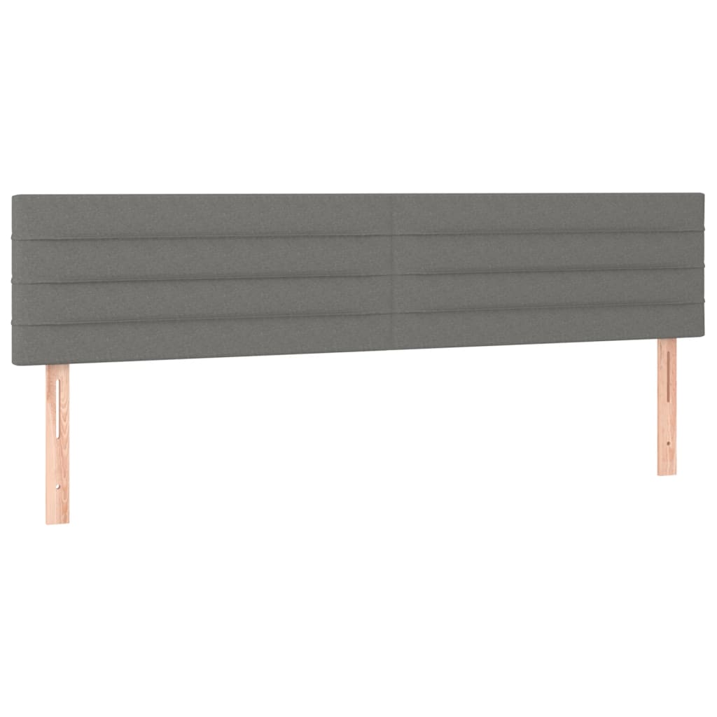 Sommier à lattes de lit et matelas et LED Gris foncé 200x200 cm - XIOS