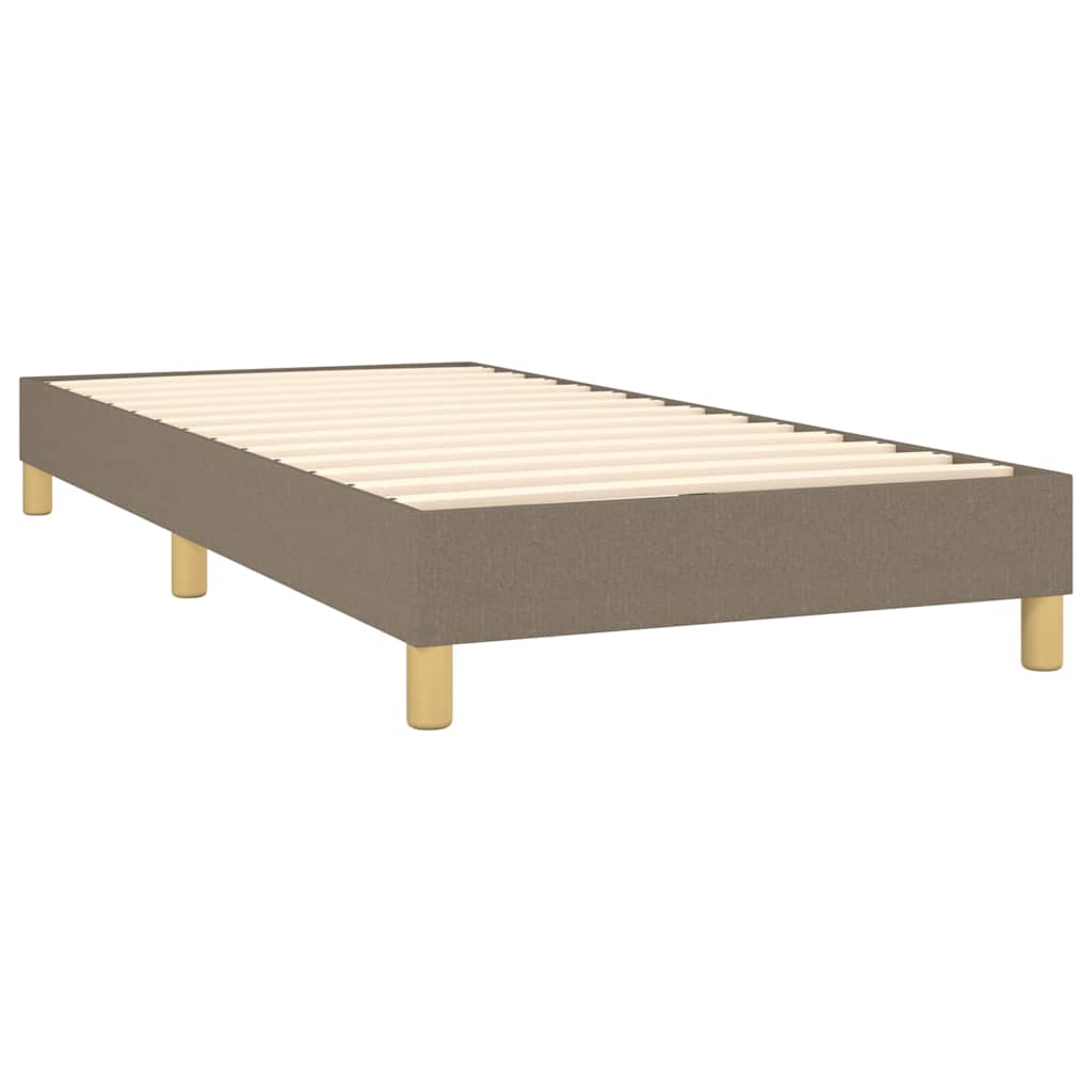 Sommier à lattes de lit avec matelas LED Taupe 90x190 cm Tissu - XIOS