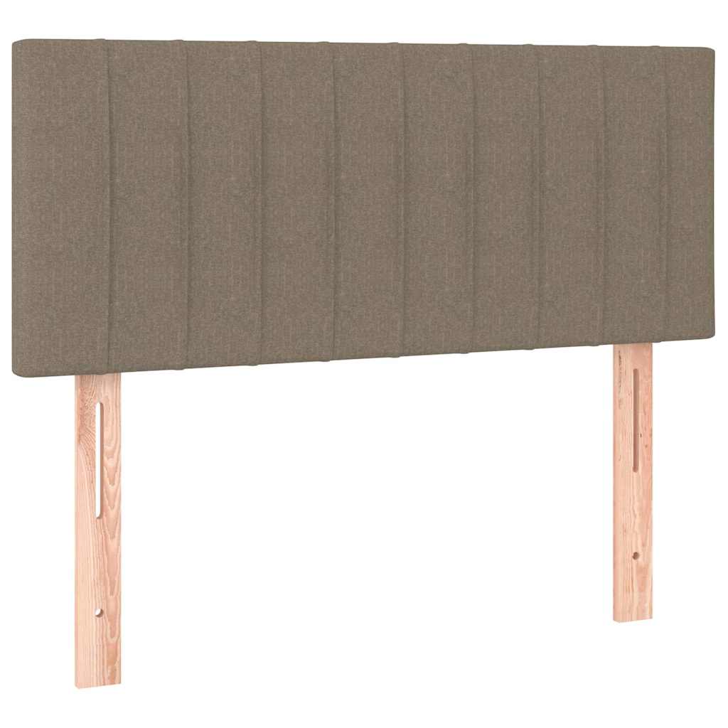 Sommier à lattes de lit avec matelas LED Taupe 90x190 cm Tissu - XIOS