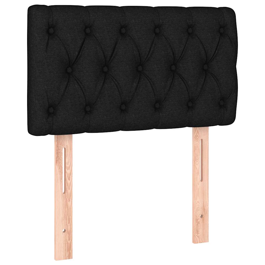 Sommier à lattes de lit avec matelas et LED Noir 80x200cm Tissu - XIOS