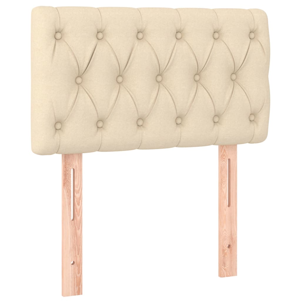 Sommier à lattes de lit avec matelas LED Crème 80x200 cm Tissu - XIOS