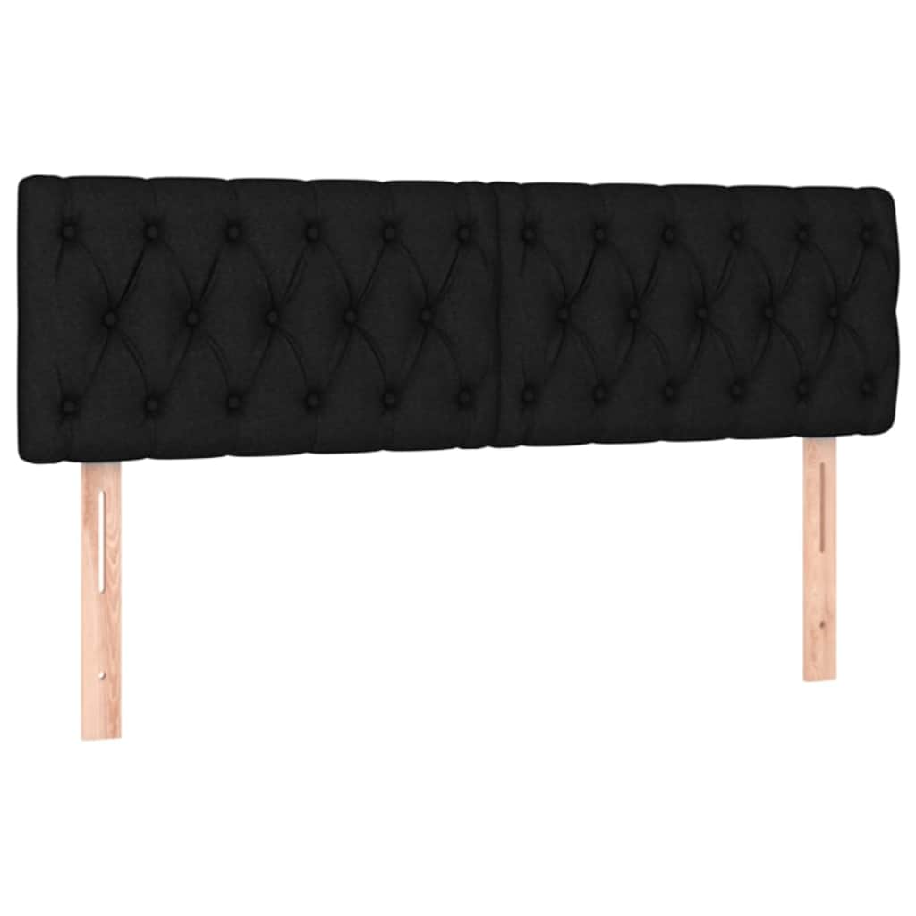 Sommier à lattes de lit avec matelas LED Noir 160x200 cm Tissu - XIOS