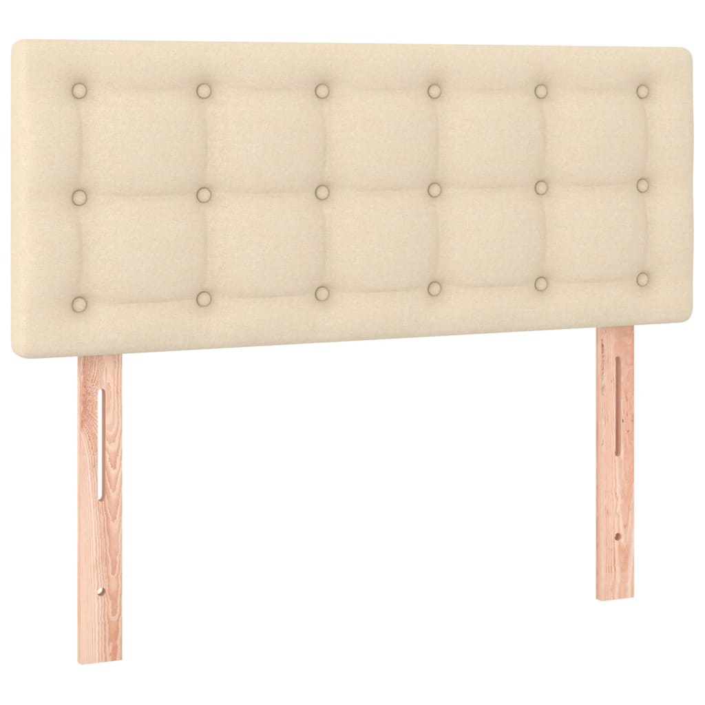 Sommier à lattes de lit avec matelas LED Crème 80x200 cm Tissu - XIOS