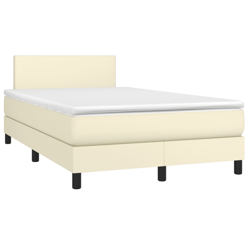Sommier à lattes de lit et matelas et LED Crème 120x200 cm - XIOS