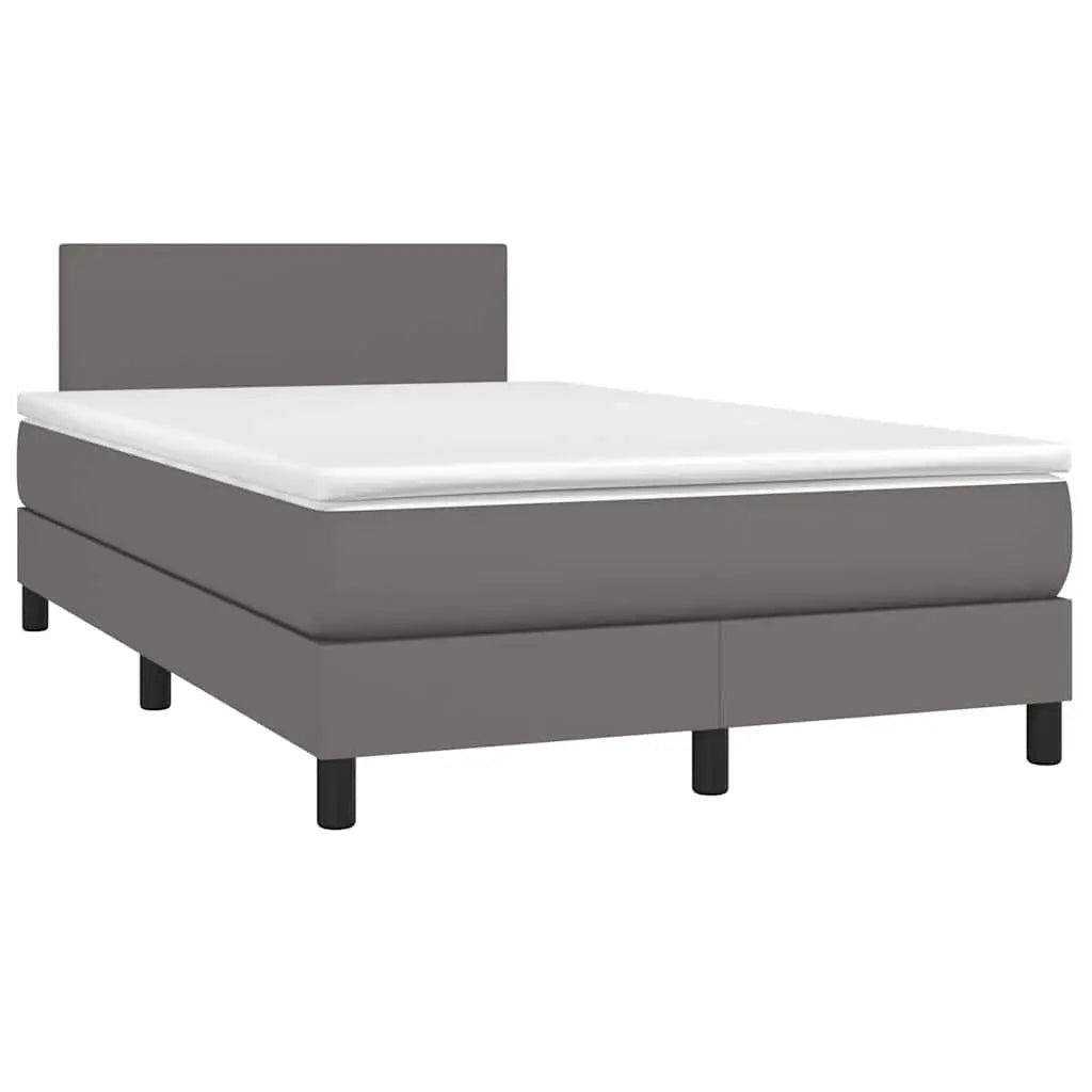 Sommier à lattes de lit avec matelas et LED Gris 120x200 cm - XIOS