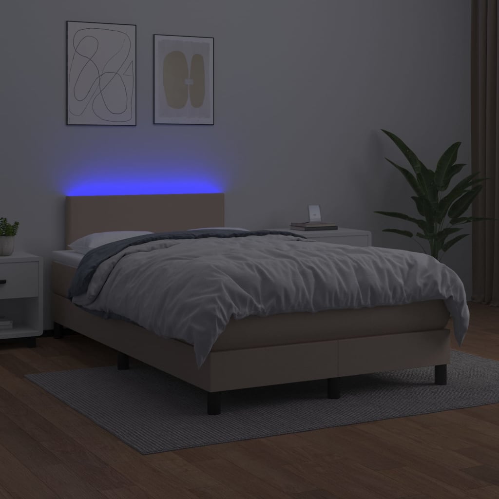 Sommier à lattes de lit avec matelas LED Cappuccino 120x200 cm - XIOS