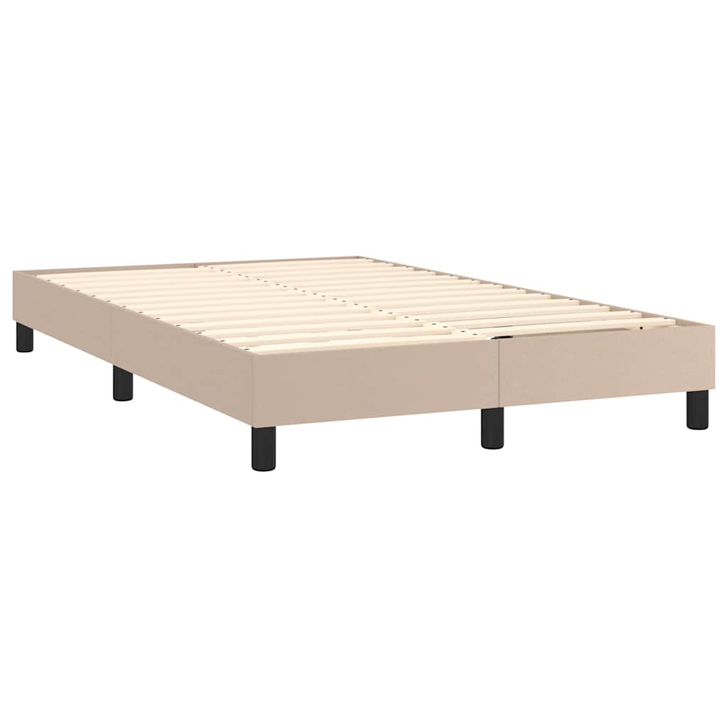 Sommier à lattes de lit avec matelas LED Cappuccino 120x200 cm