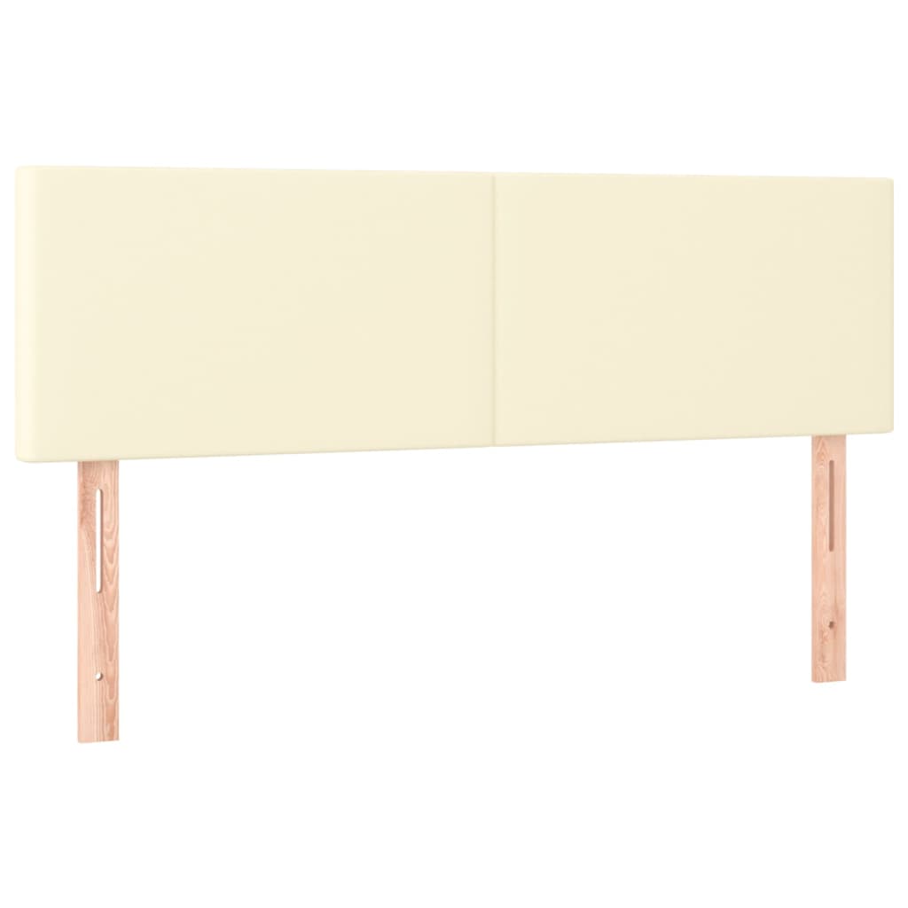 Sommier à lattes de lit avec matelas et LED Crème 140x190 cm - XIOS