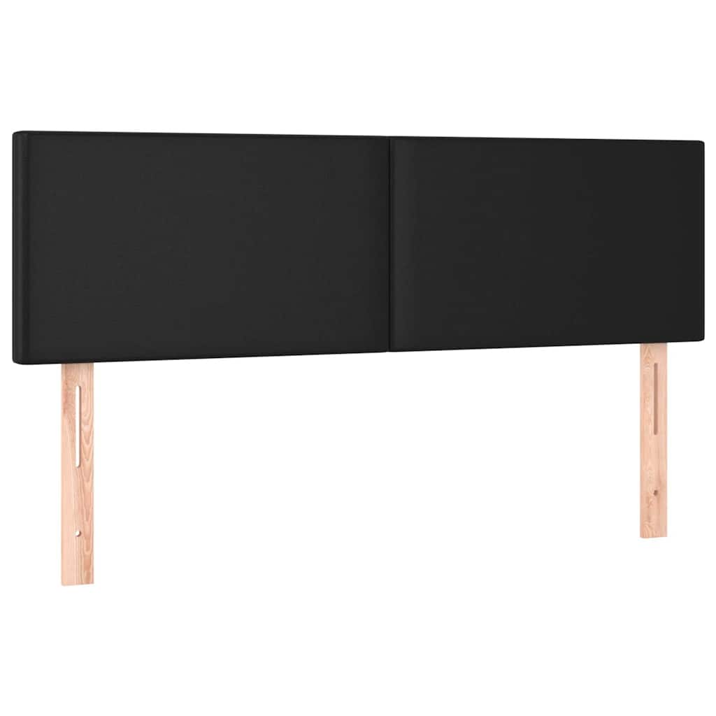 Sommier à lattes de lit avec matelas et LED Noir 140x200 cm