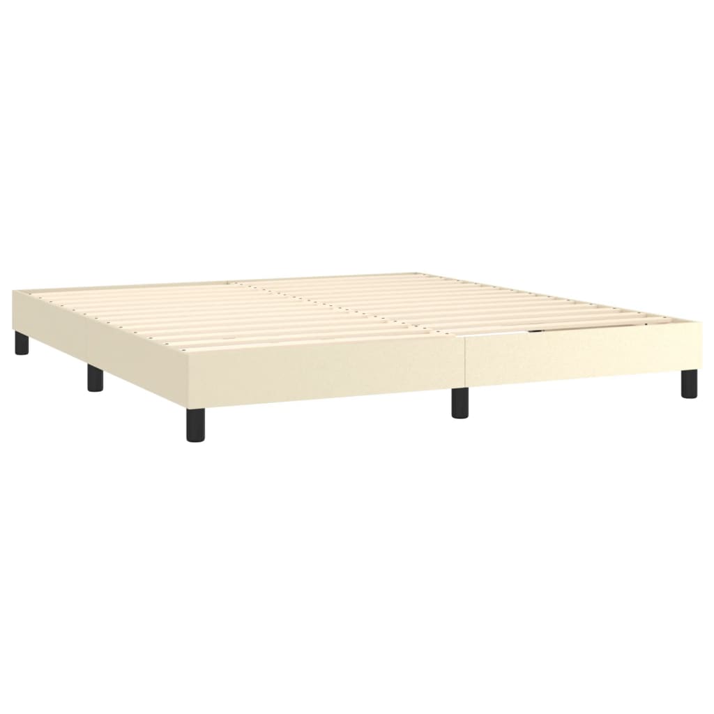 Sommier à lattes de lit avec matelas et LED Crème 160x200 cm - XIOS