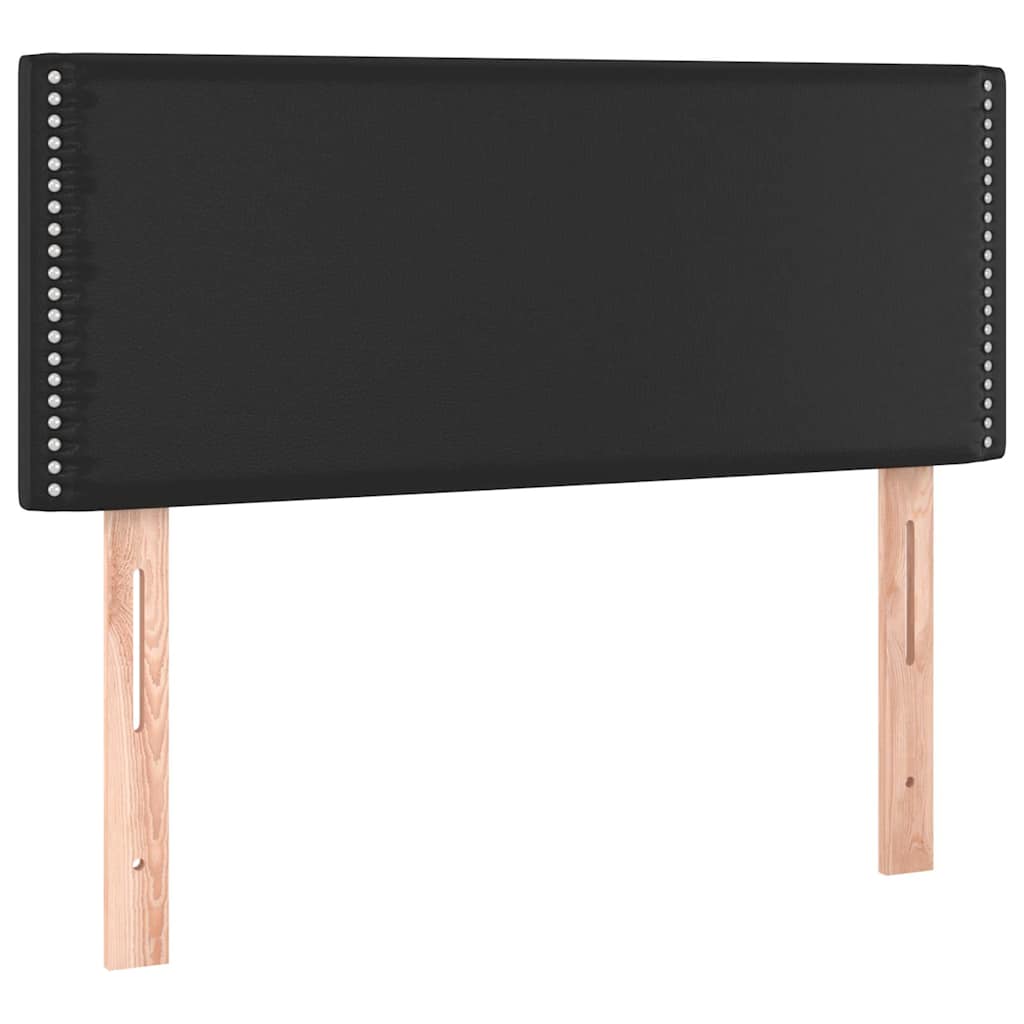 Sommier à lattes de lit avec matelas et LED Noir 120x200 cm