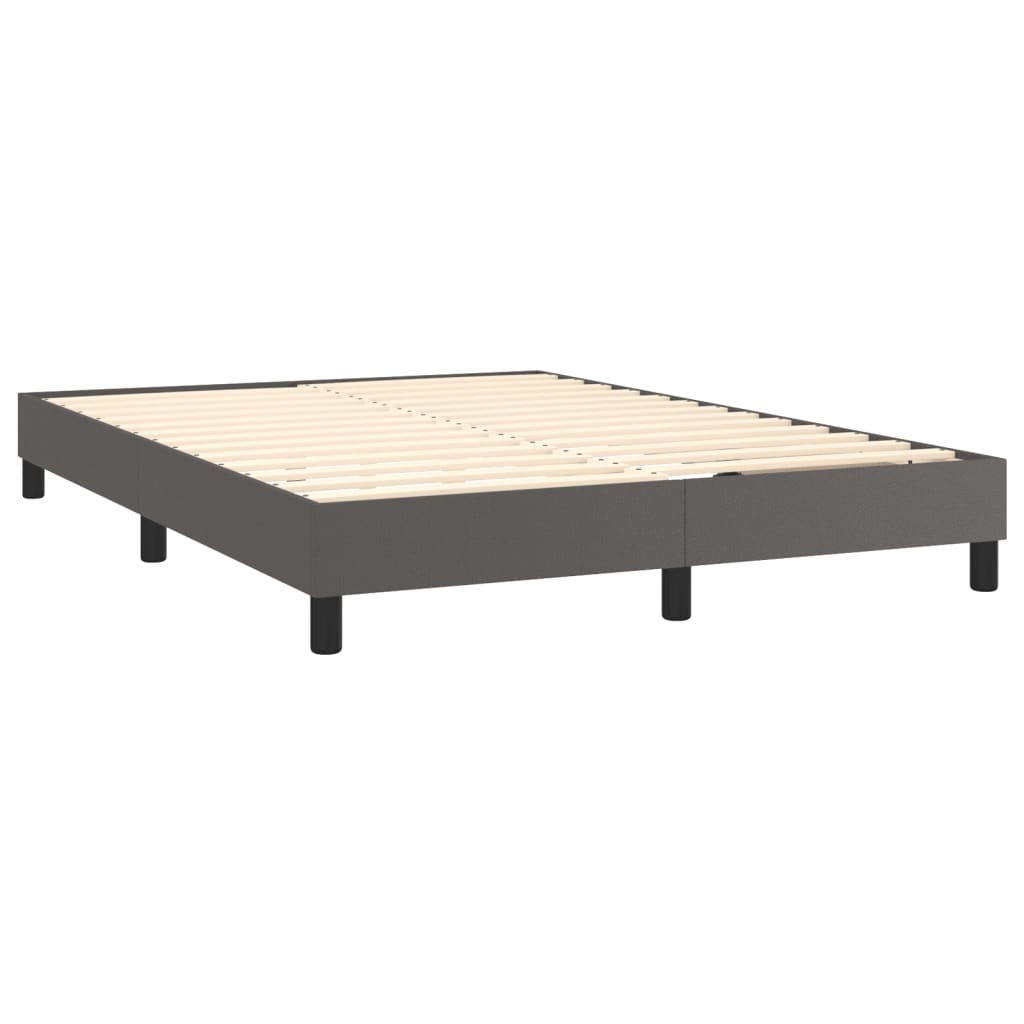 Sommier à lattes de lit avec matelas et LED Gris 140x200 cm - XIOS