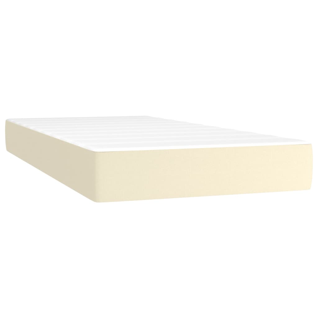 Sommier à lattes de lit avec matelas et LED Crème 90x200cm - XIOS