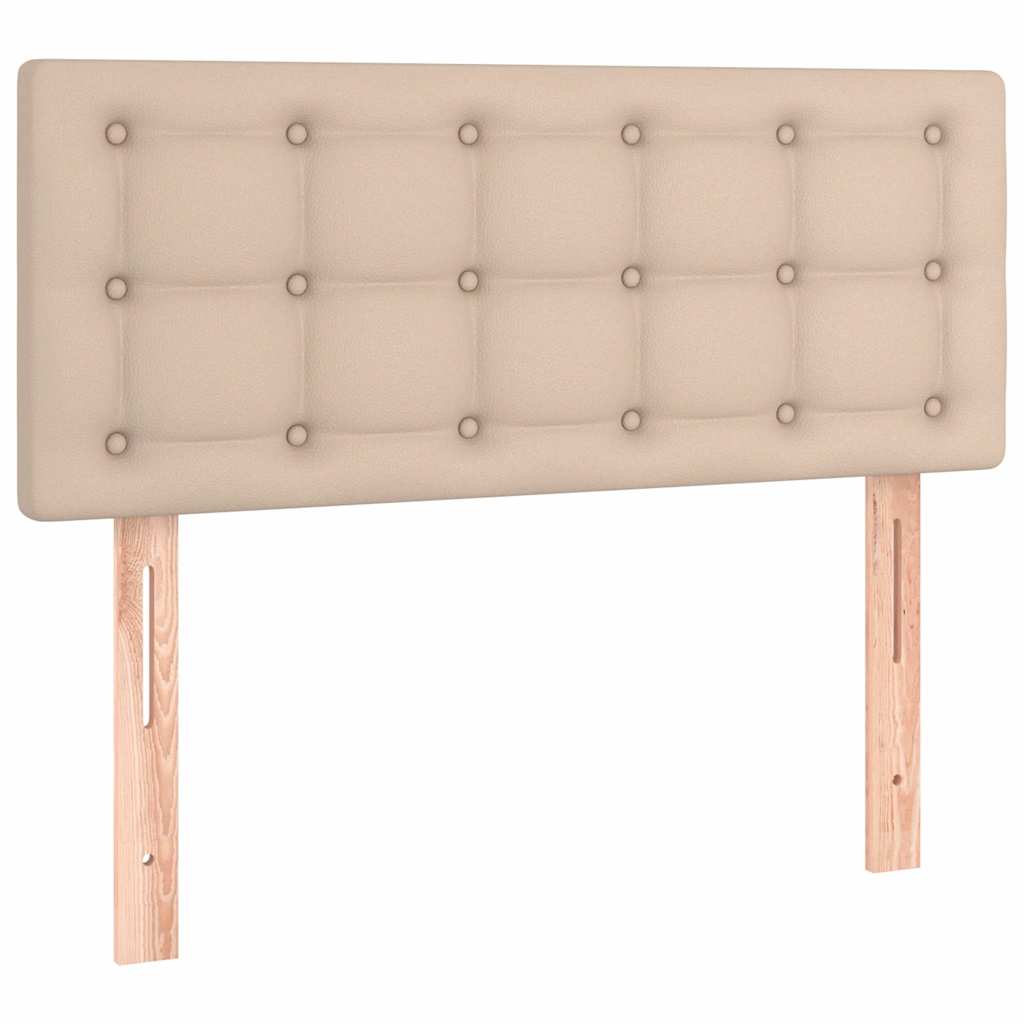 Sommier à lattes de lit avec matelas LED Cappuccino 100x200 cm