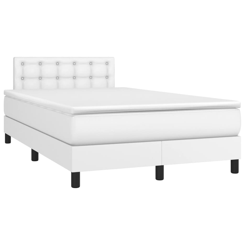 Sommier à lattes de lit avec matelas et LED Blanc 120x200 cm - XIOS
