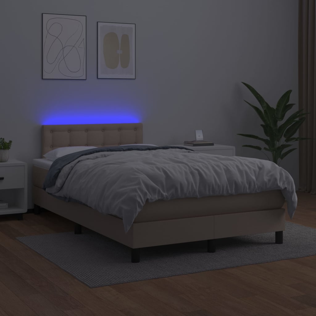 Sommier à lattes de lit avec matelas LED Cappuccino 120x200 cm - XIOS