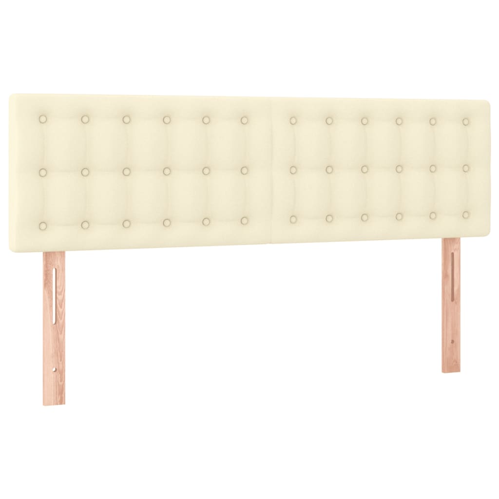 Sommier à lattes de lit avec matelas et LED Crème 140x190 cm - XIOS