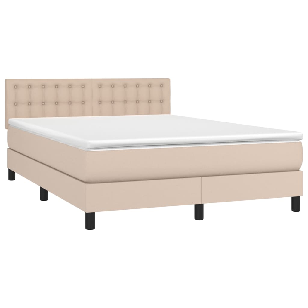 Sommier à lattes de lit avec matelas LED Cappuccino 140x190 cm - XIOS