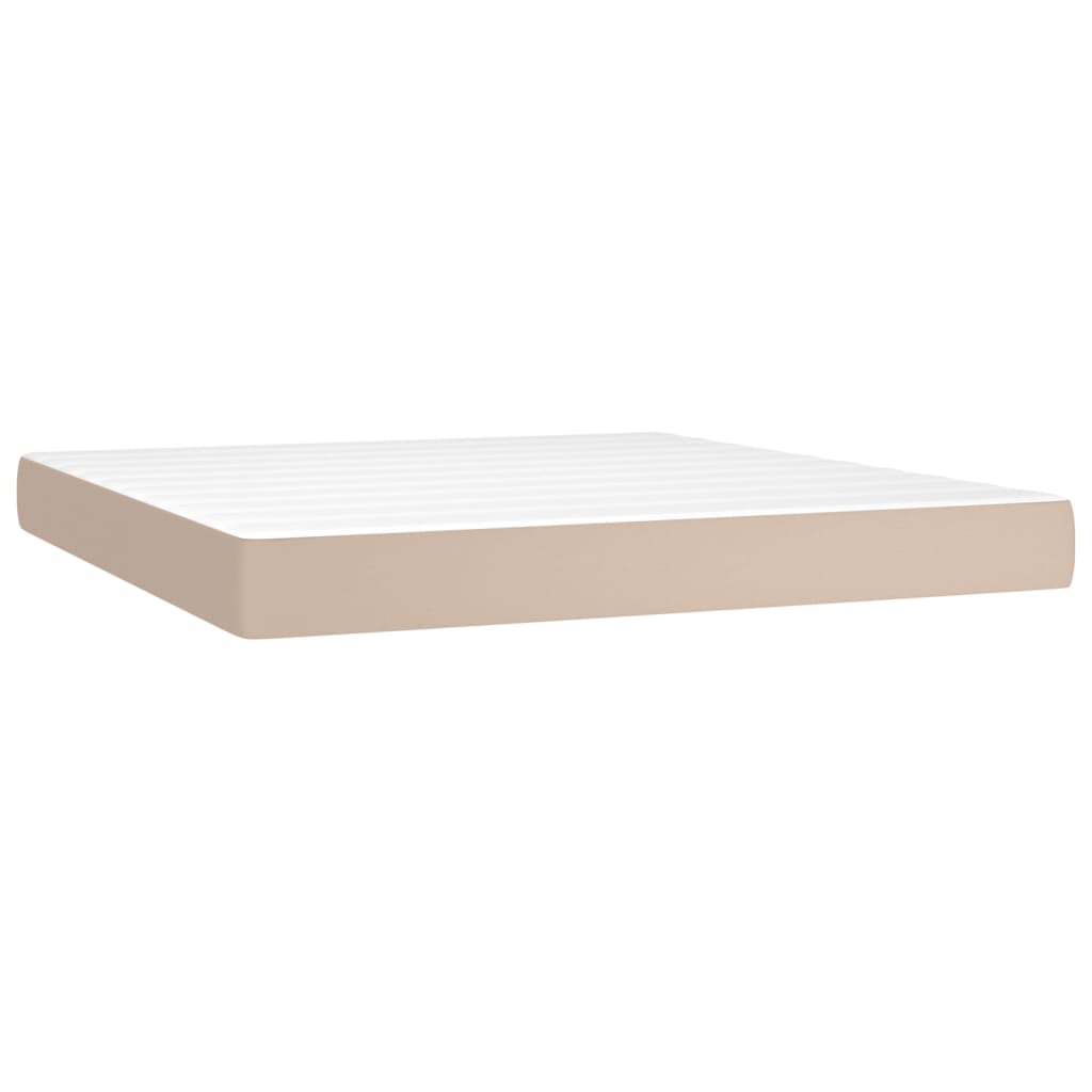 Sommier à lattes de lit avec matelas LED Cappuccino 180x200 cm - XIOS