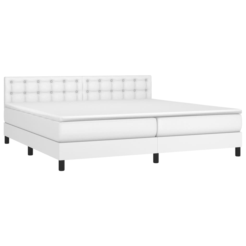 Sommier à lattes de lit avec matelas et LED Blanc 200x200 cm - XIOS
