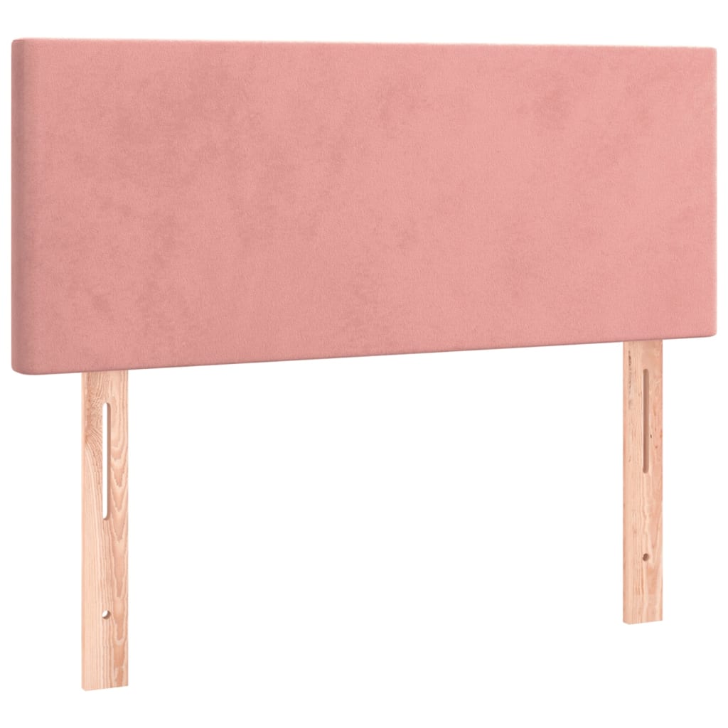 Sommier à lattes de lit avec matelas LED Rose 80x200 cm Velours - XIOS