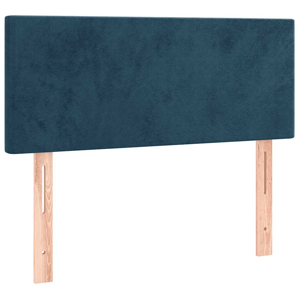 Sommier à lattes de lit avec matelas et LED Bleu foncé 90x190cm - XIOS