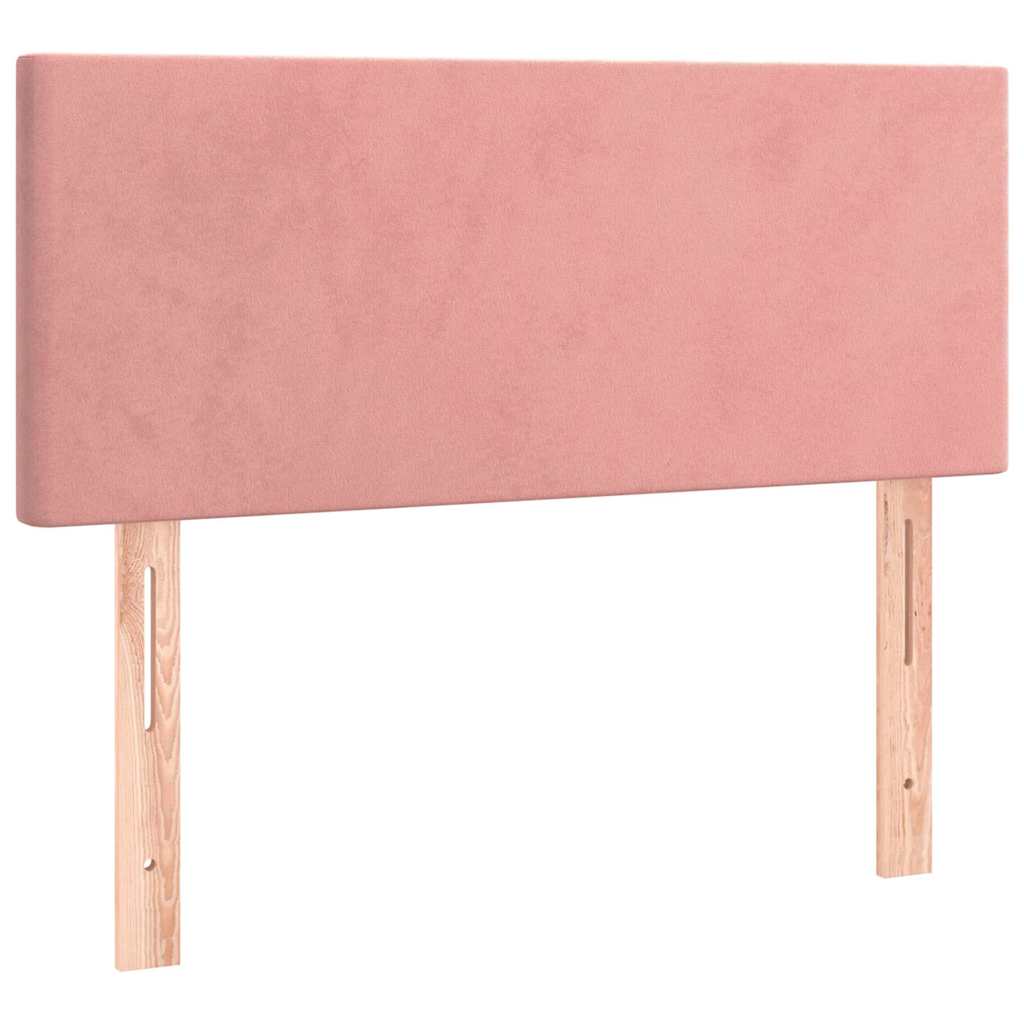 Sommier à lattes de lit avec matelas LED Rose 90x190 cm Velours