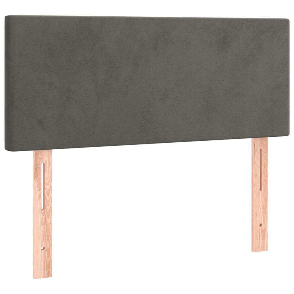 Sommier à lattes de lit avec matelas et LED Gris foncé 90x200cm - XIOS