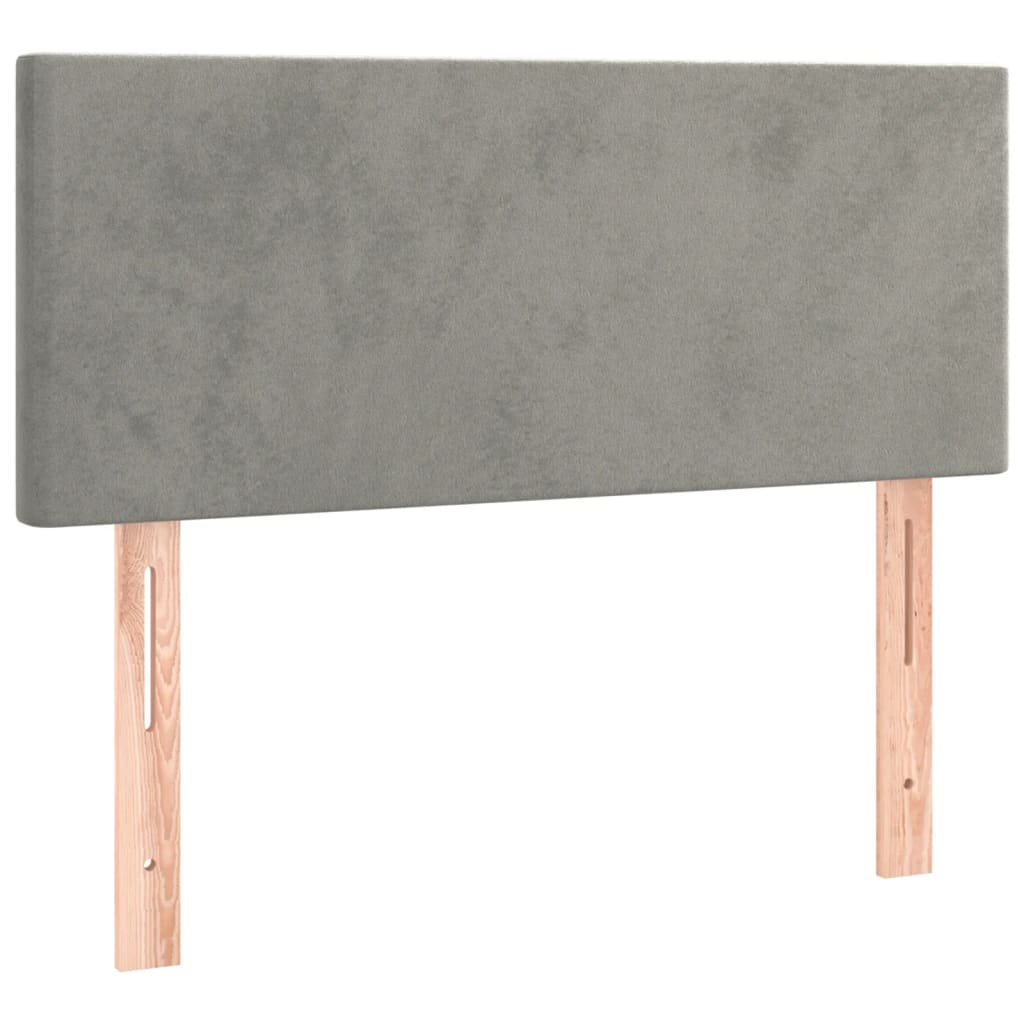 Sommier à lattes de lit avec matelas LED Gris clair 100x200 cm - XIOS