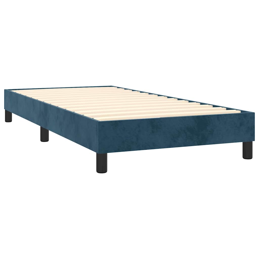 Sommier à lattes de lit avec matelas LED Bleu foncé 100x200 cm - XIOS