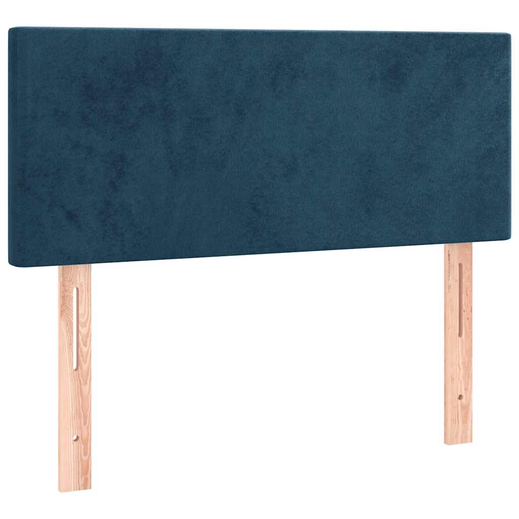Sommier à lattes de lit avec matelas LED Bleu foncé 100x200 cm - XIOS