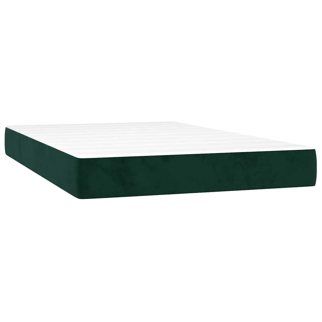 Sommier à lattes de lit avec matelas LED Vert foncé 120x200 cm - XIOS