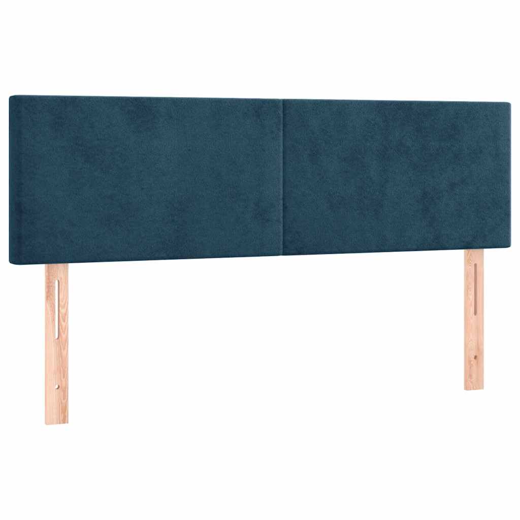 Sommier à lattes de lit avec matelas LED Bleu foncé 140x190 cm - XIOS