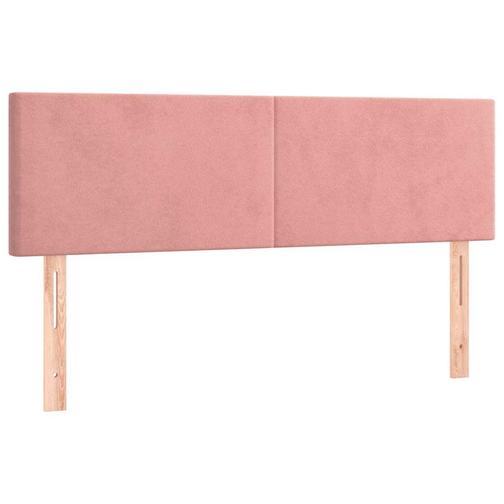 Sommier à lattes de lit avec matelas LED Rose 140x190cm Velours